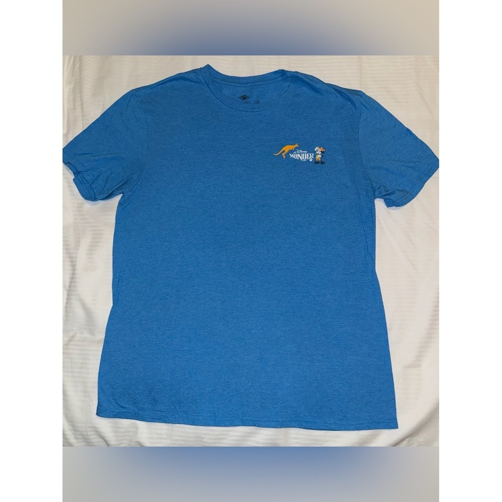 Disney Cruise Line Disney Wonder Australia New Zealand Mickey T-Shirt Blue L